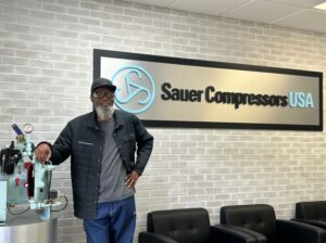Stan Warner, celebrating 25 years at Sauer Compressors USA